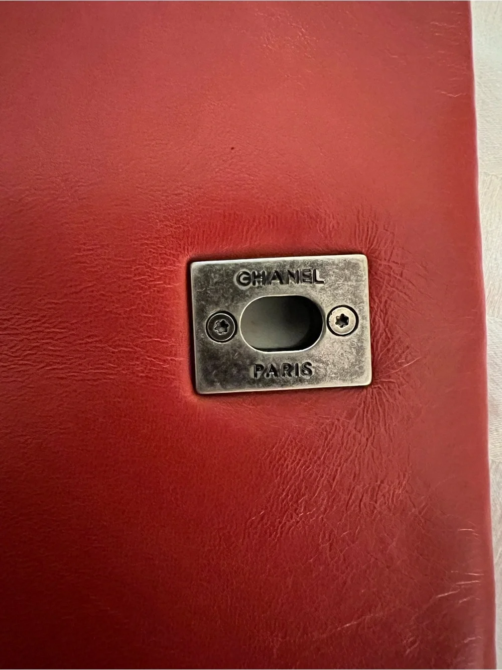 CHANEL Red flap bag